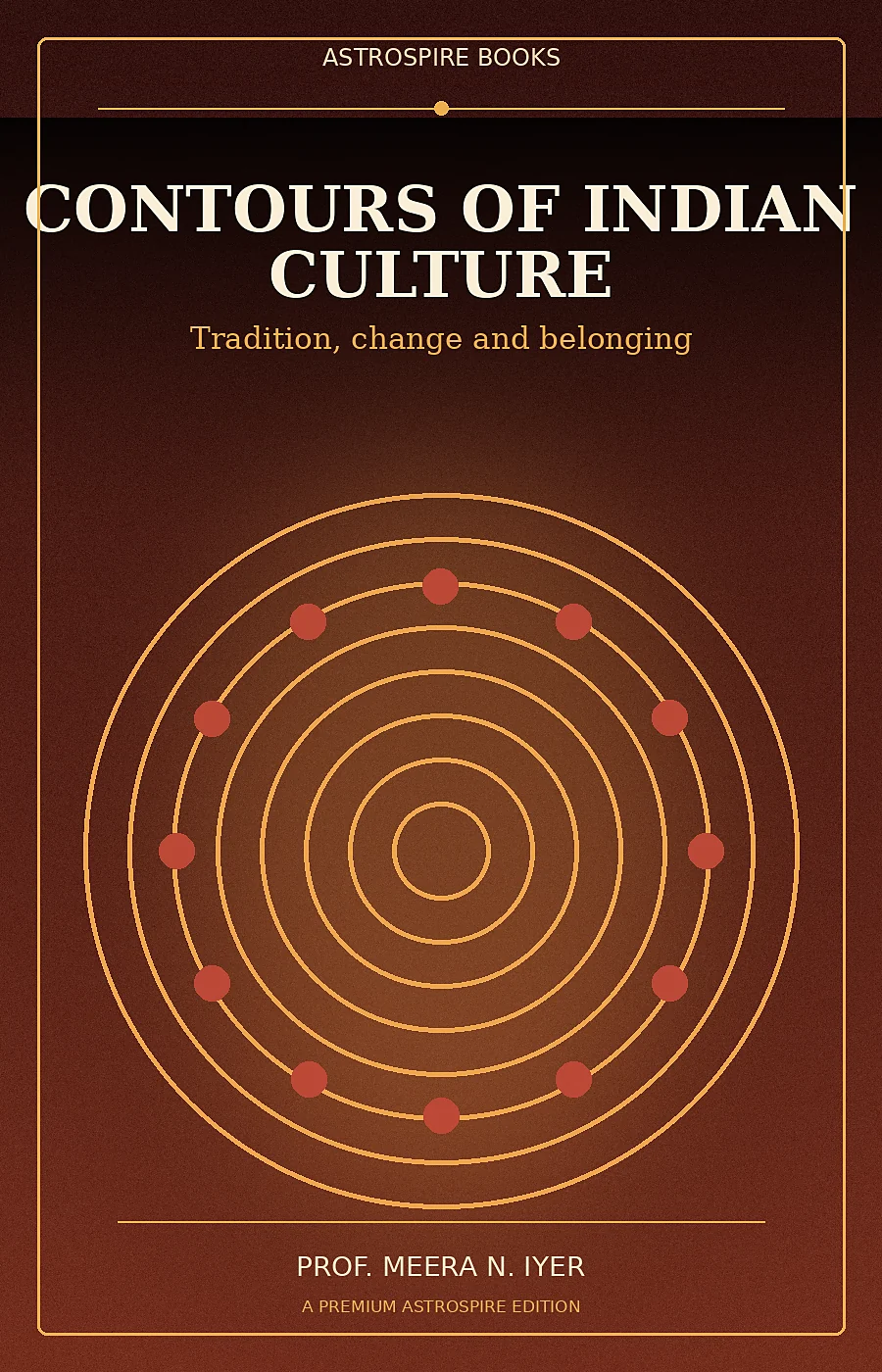 Original launch cover for Contours of Indian Culture